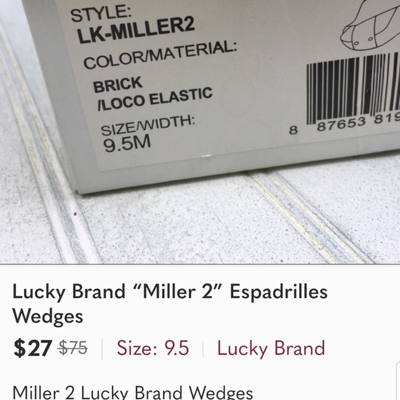 Lucky Brand “Miller 2” Espadrilles Wedges - Picture 3 of 6